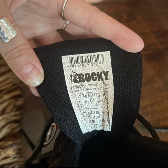 Rocky 5” Work Smart Composite Toe Hiker Boots Brown Leather NWT Women’s Size 10 - Picture 8 of 8